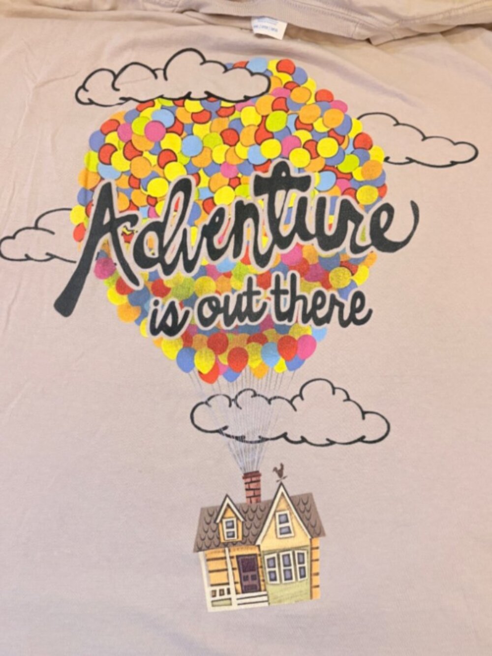 Disney Pixar Up Adventure Is Out There Graphic T-Shirt Gray Size 3XL Port & Co